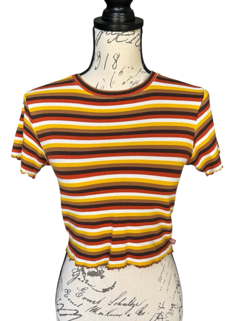 Dickies Ginger Horizontal Striped T-Shirt Top